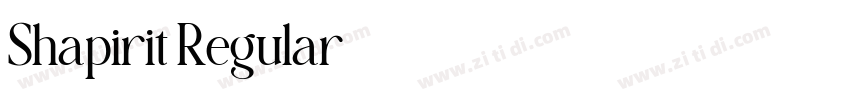 Shapirit Regular字体转换